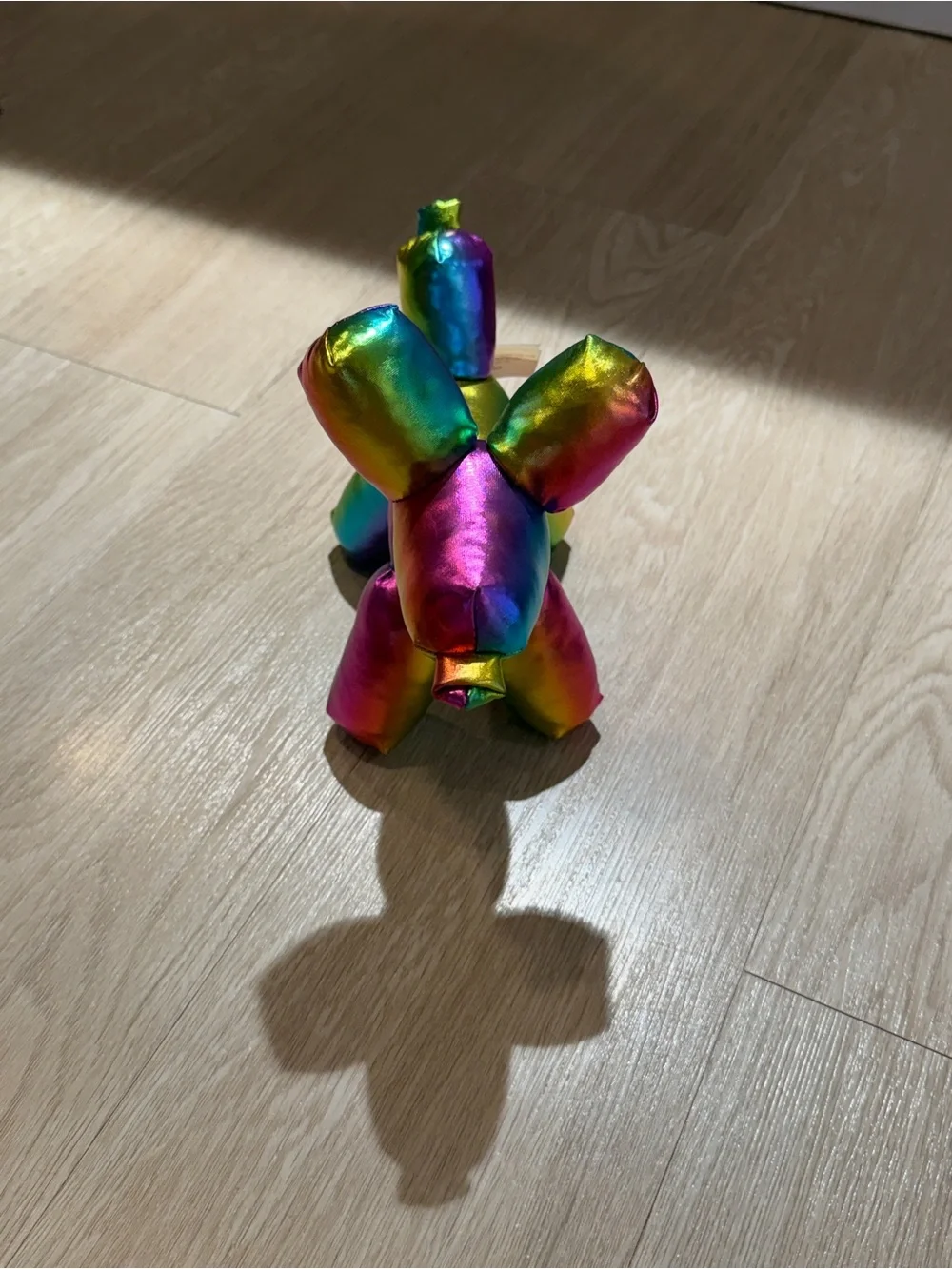 Rainbow Iridescent Balloon Dog Stuffy Plush 9 inch Balloonimals Stuffed Animal
